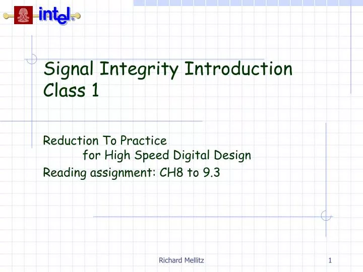 signal integrity introduction class 1