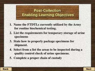 Post-Collection Enabling Learning Objectives