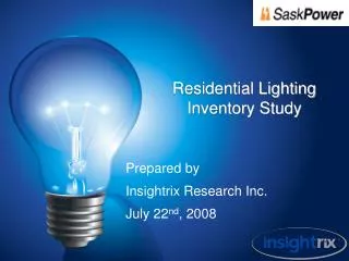 Residential Lighting Inventory Study
