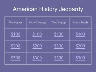 American History Jeopardy