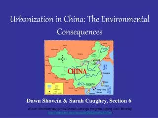 Urbanization in China: The Environmental Consequences