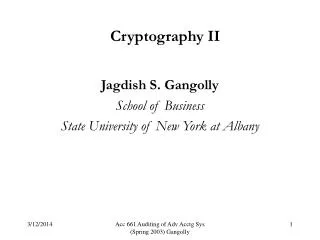 Cryptography II