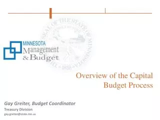 overview of the capital budget process