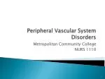 Peripheral Vascular System Disorders - slide 1