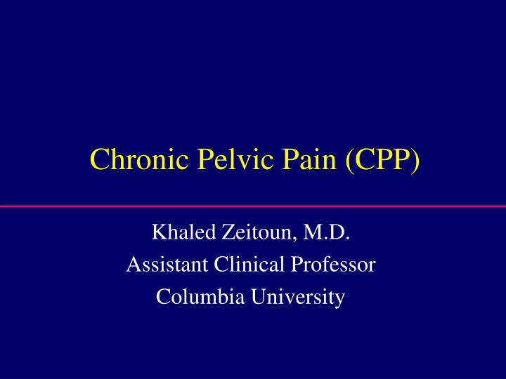 chronic pelvic pain cpp