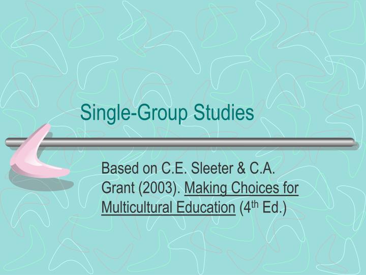 single group studies