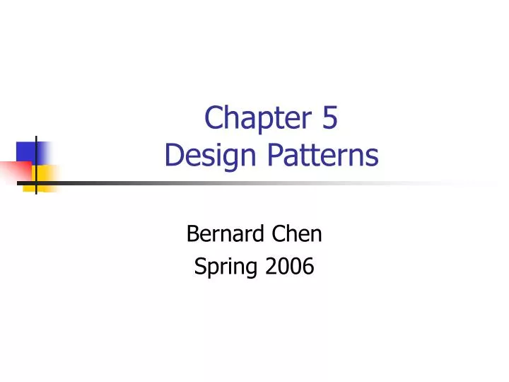 chapter 5 design patterns