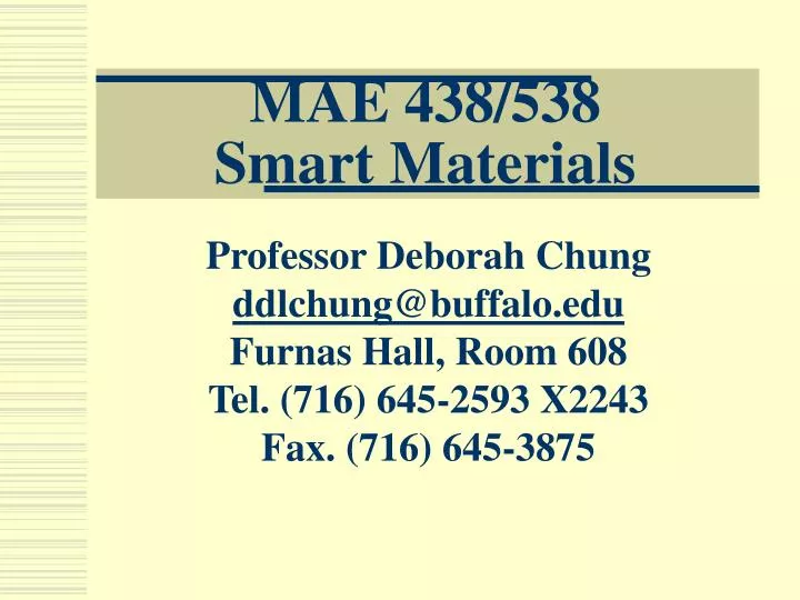 mae 438 538 smart materials
