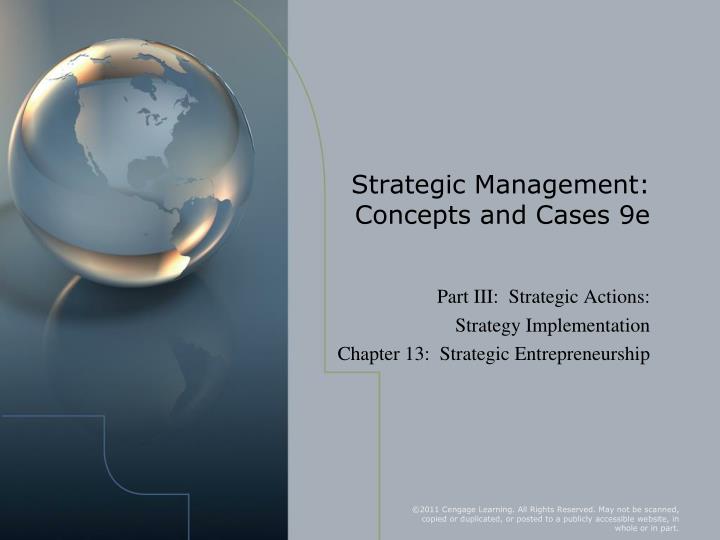 strategic management concepts and cases 9e