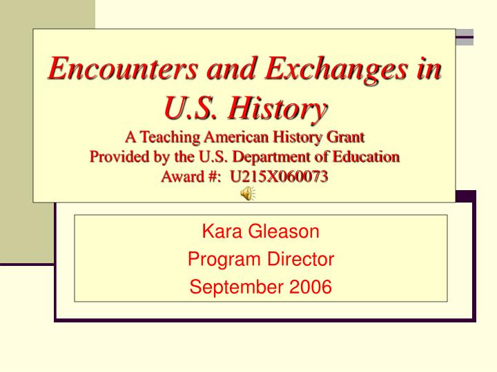 kara gleason program director september 2006