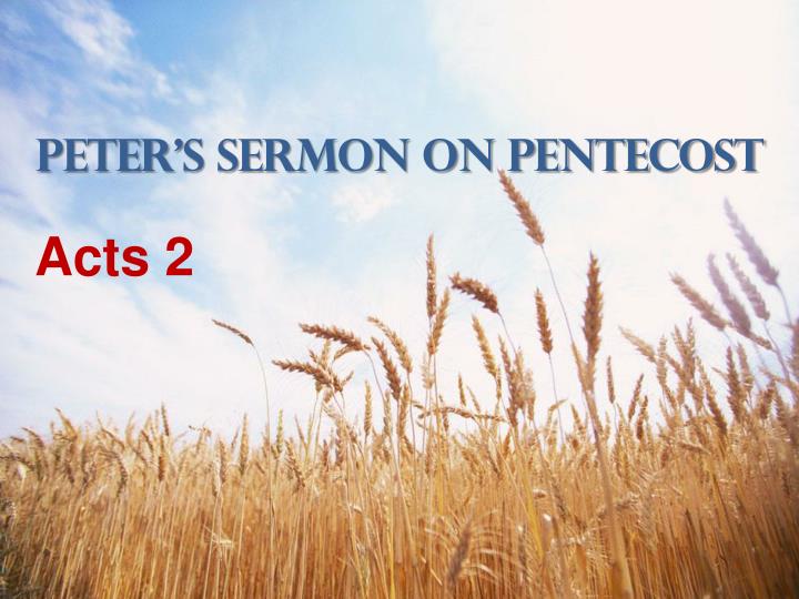 peter s sermon on pentecost