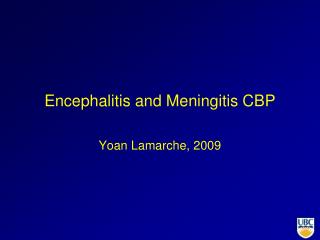 Encephalitis and Meningitis CBP