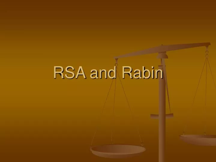 rsa and rabin