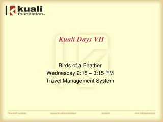 Kuali Days VII