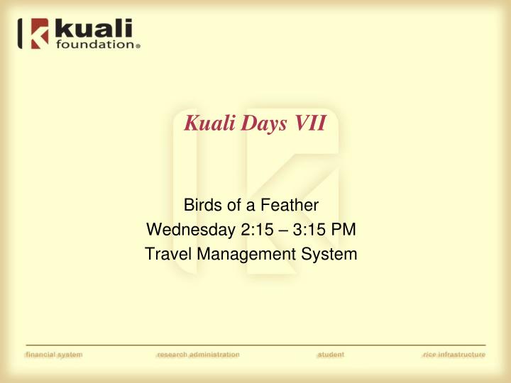 kuali days vii