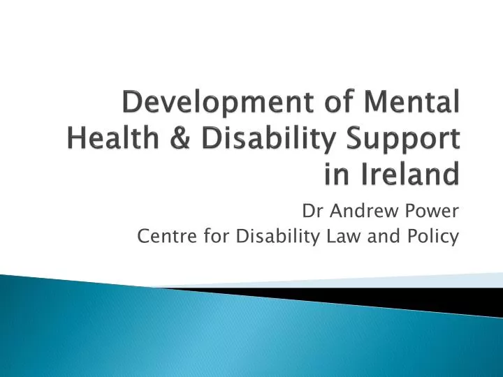 development of mental health disability support in ireland