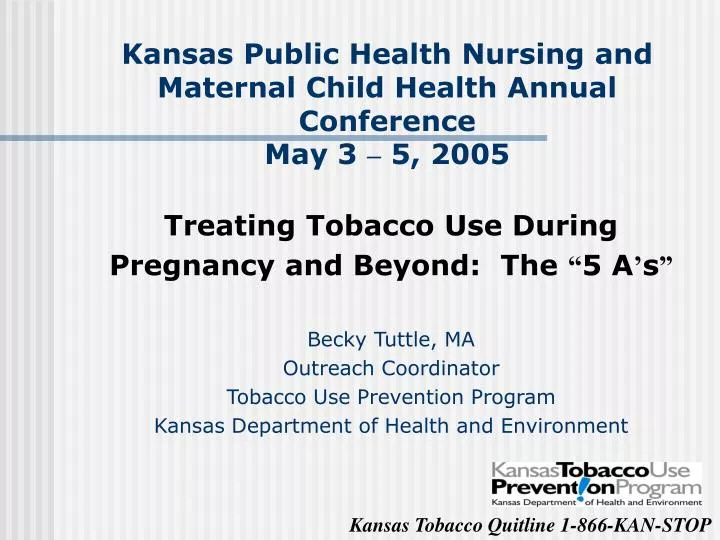kansas public health nursing and maternal child health annual conference may 3 5 2005