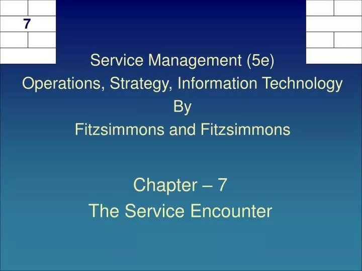 chapter 7 the service encounter