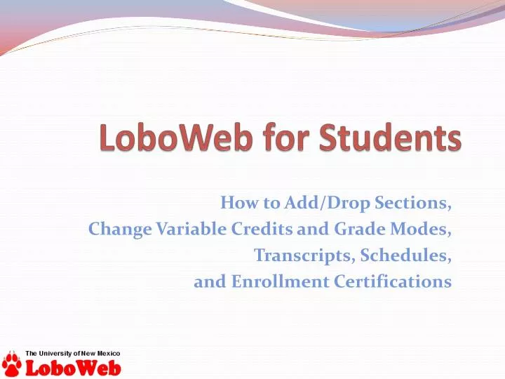 loboweb for students