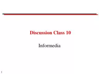 Discussion Class 10