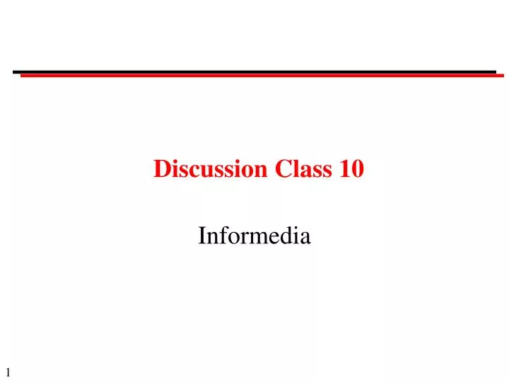 discussion class 10
