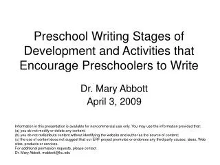 Preschool Writing Stages of Development and Activities that Encourage Preschoolers to Write