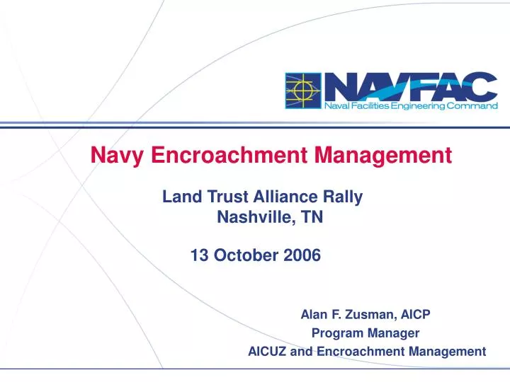 navy encroachment management land trust alliance rally nashville tn 13 october 2006