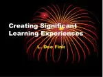 Creating Significant Learning Experiences - slide 1