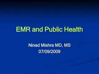 EMR and Public Health