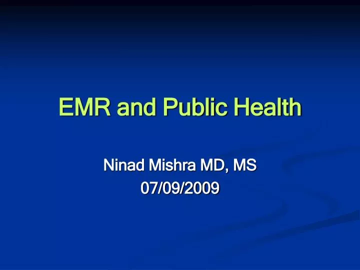 emr and public health