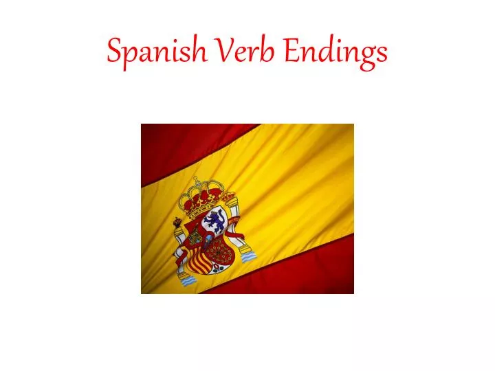 spanish verb endings