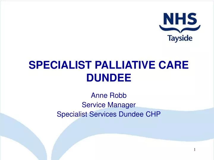 specialist palliative care dundee