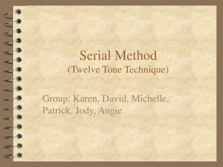 serial method twelve tone technique