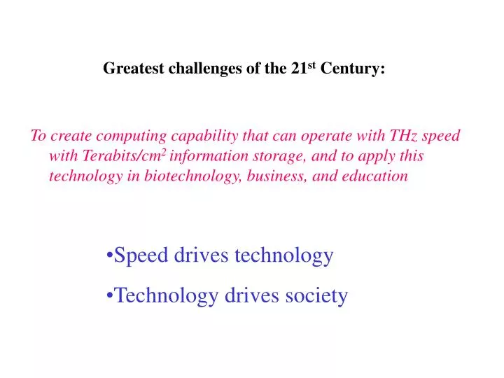 greatest challenges of the 21 st century