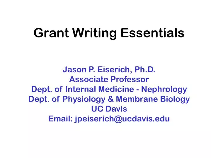 grant writing essentials