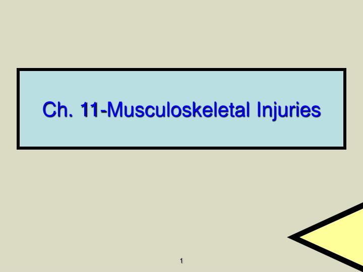 ch 11 musculoskeletal injuries
