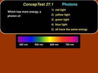 ConcepTest 27.1 Photons