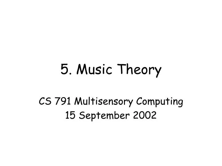 5 music theory