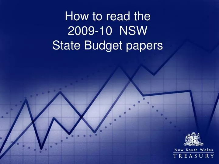 how to read the 2009 10 nsw state budget papers
