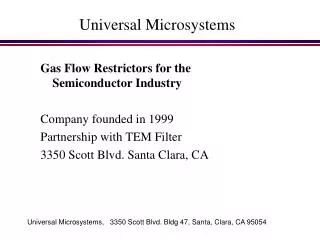 Universal Microsystems