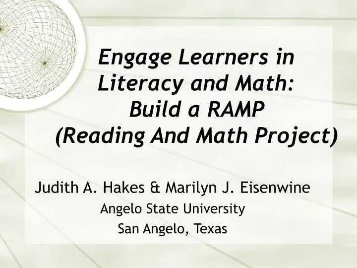 engage learners in literacy and math build a ramp reading and math project