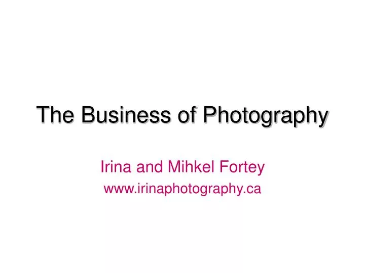 the business of photography