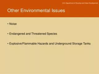 Other Environmental Issues