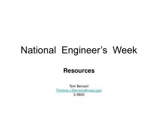 National Engineer’s Week