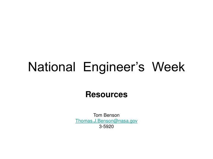 national engineer s week