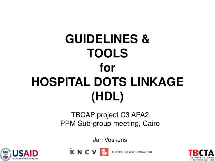 guidelines tools for hospital dots linkage hdl