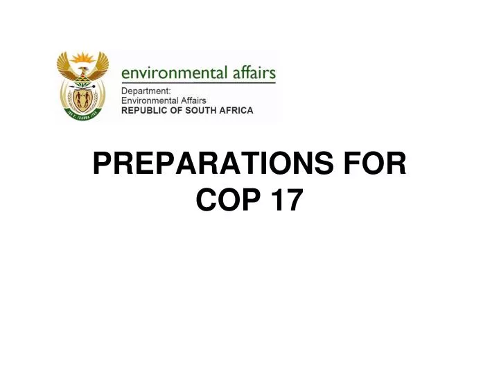 preparations for cop 17
