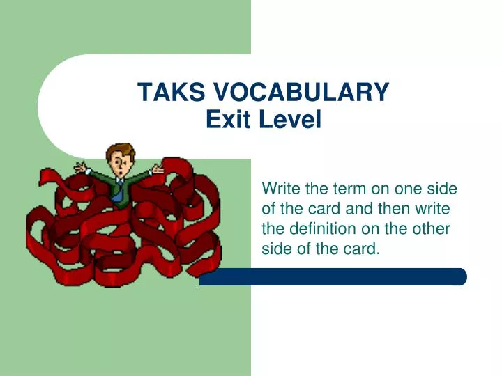 taks vocabulary exit level