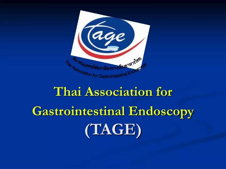 thai association for gastrointestinal endoscopy tage