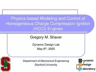 Physics-based Modeling and Control of Homogeneous Charge Compression Ignition (HCCI) Engines